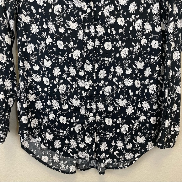 GRAYSON The Hero Black Floral Chambray Long Sleeve Button Down Shirt Size XS - Picture 6 of 10